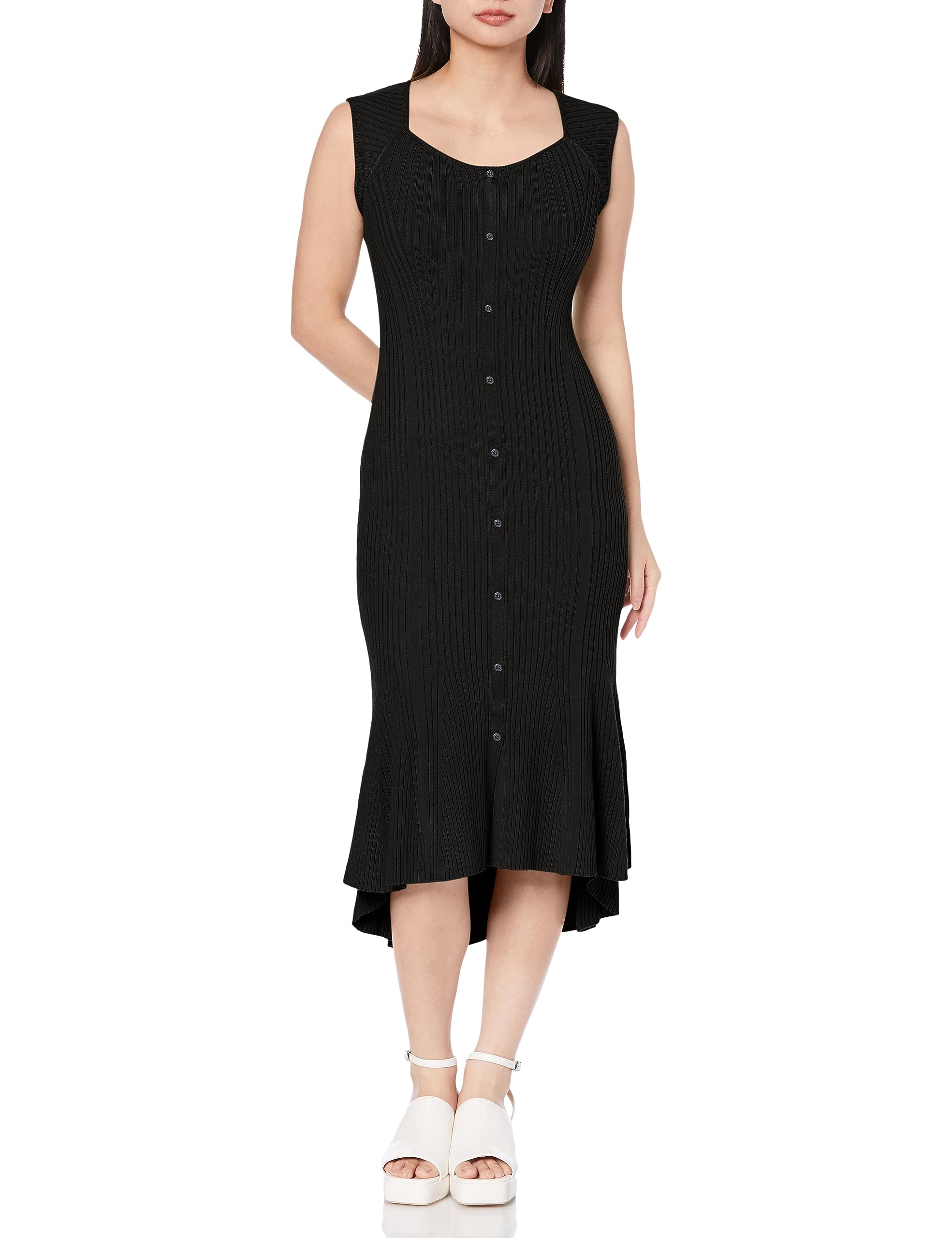 

Snidel Sus Front Button Sleeveless Knit Dress SWNO234014 Black Women s чёрный