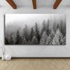 Modern Misty Forest Mountain Wall Art Canvas Painting Natural Landscape Pictures Posters Pine Forest Wall Art Living Room Decor