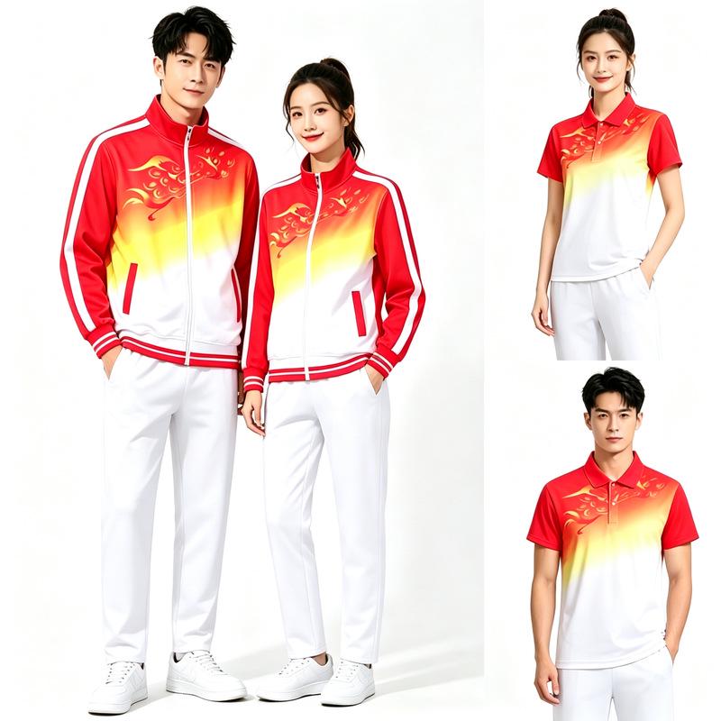 Silk Long Sleeve Sports Suit - Spring & Autumn, Plus Size, Middle-Aged & Elderly Square Dance/Fitness Wear