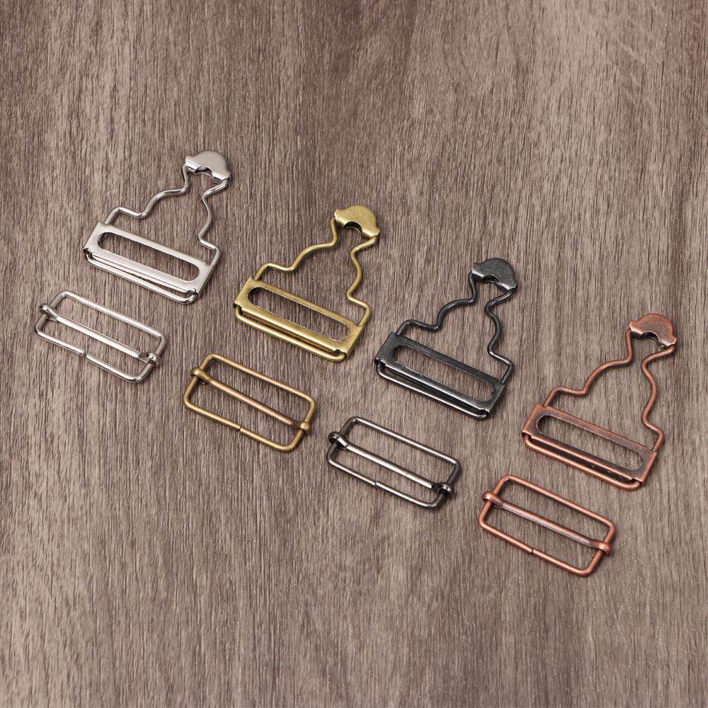 Adjustable DIY Suspender Brace Clips Overalls Fasteners Jeans Brace Buttons Denims Dungaree Buckles