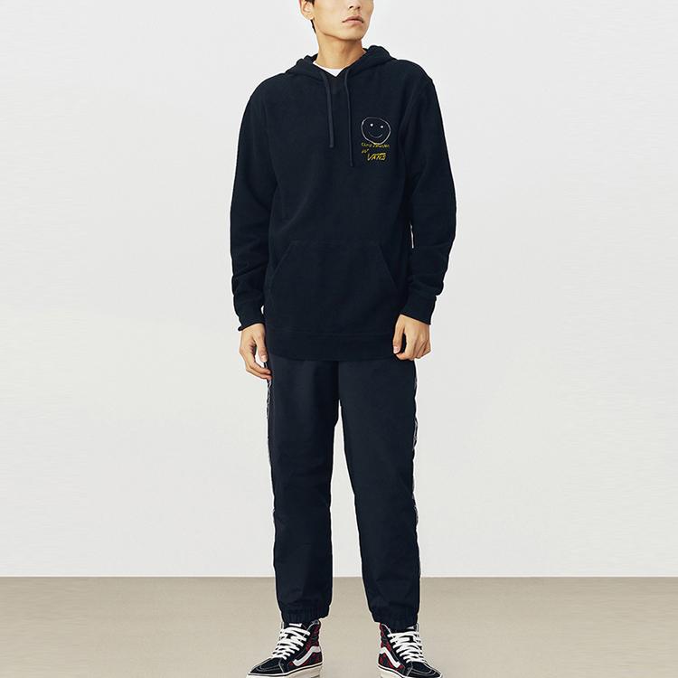Vans X Chris Johanson Collaboration Smiley Face Sports Casual Hoodie Men Hoodies Black VN0A5EBK0VB