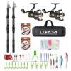 Lixada Fishing Rod Reel Combo Fiberglass Telescopic Fishing Rod Spinning Reel Fishing Line Lures