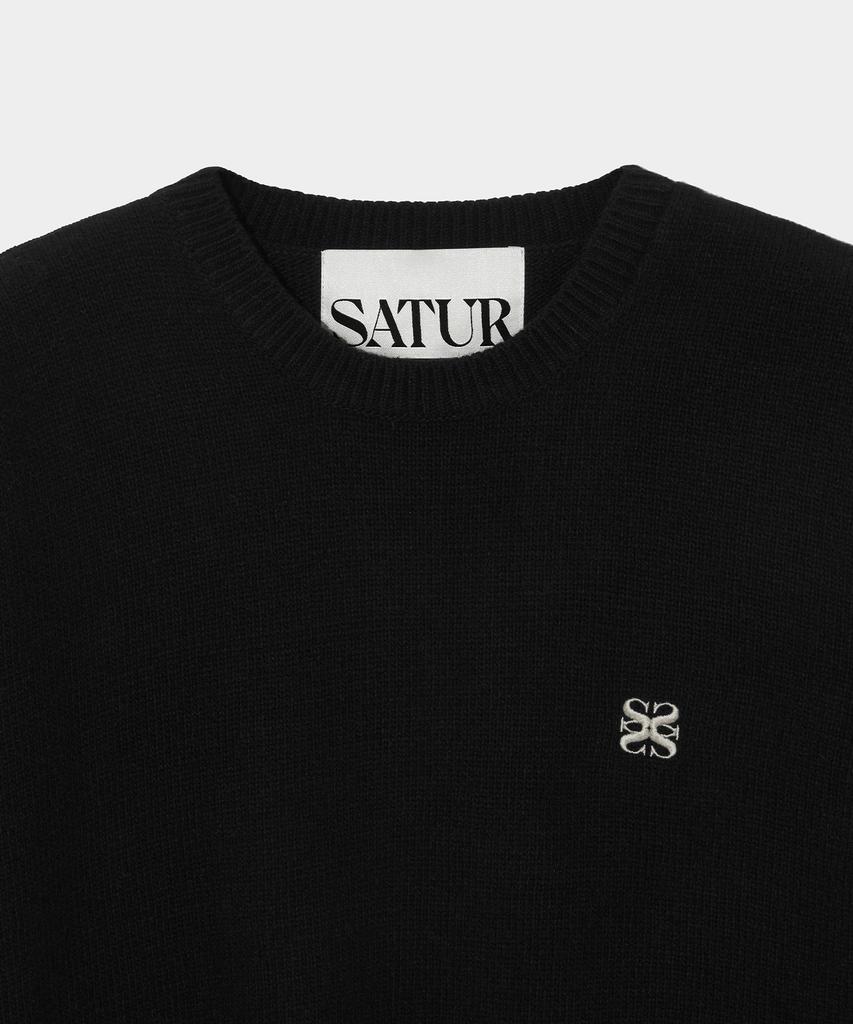 Seteo Dublin Asymmetrical Cashmere Blend Knit Classic Black (Type A)
