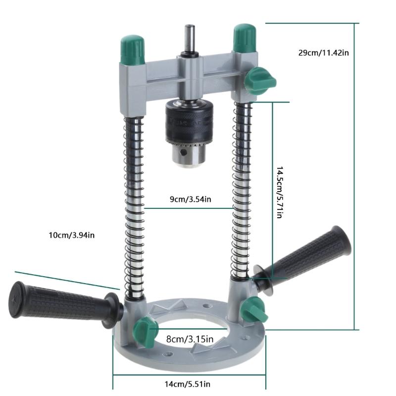 Multifunctional Drill Stand Drill Guide Rack For Accuracy Drilling In Wood Metal And Marble With Adjustable Height