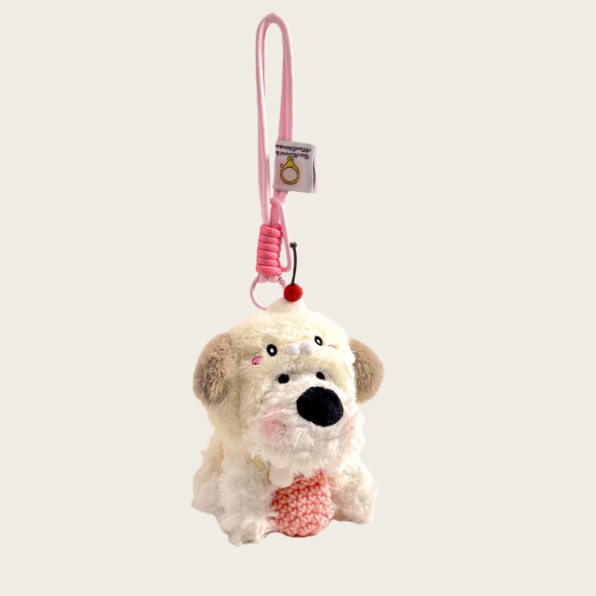 Cute Plush West Highland Bag Pendant Scribbled Puppy Keychain Pendant Cartoon Doll Doll Gift