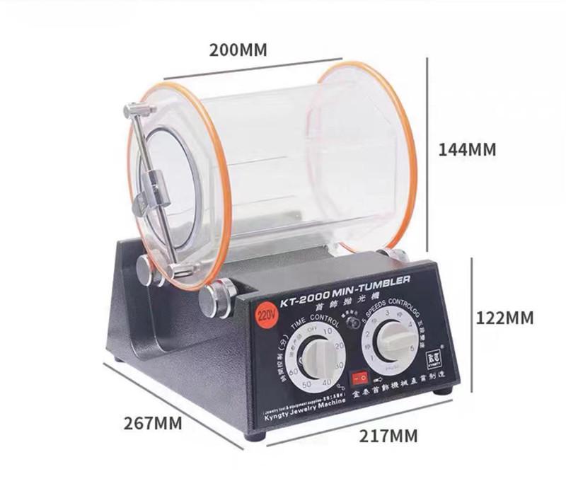KT-6808 Rotary Tumbler: Jewelry Cleaning and Polishing Machine for Gold and Silver