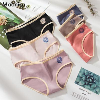 Neue Damen Unterwäsche Damen Reine Baumwolle Schritt Mittelhohe Slips L-2XL