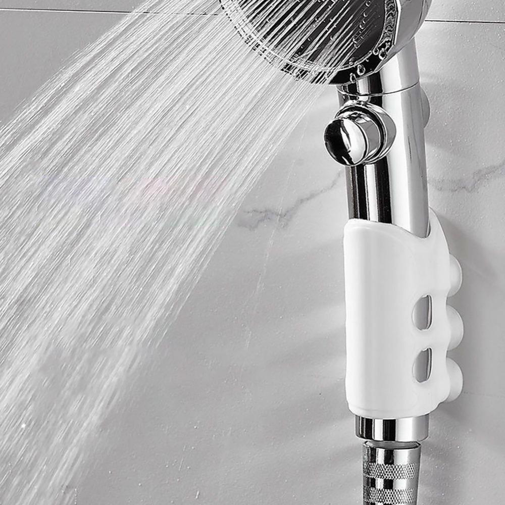 3pcs Movable Shower Head Holder with Suction Cup Adjustable Reusable Silicone Punch-free Shower Holder Bathroom Hooks Accessorie