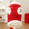 Chinese Knot Buttons Dog New Year Clothes Embroidered Soft Dog Fleece Vest Plush Comfortable Pet Tang Suit for Cats and Dogs