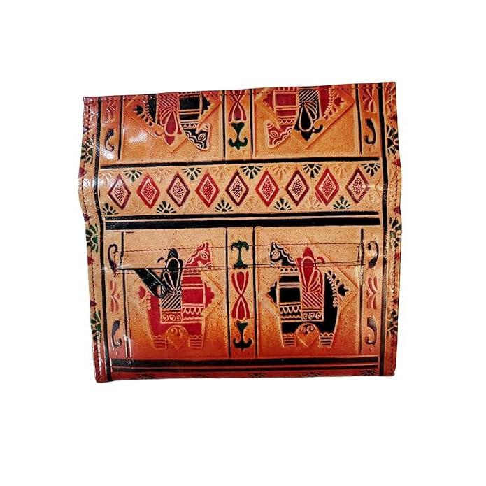 RSINC Shantiniketan Leather Women's Clutch Traditional Horse Print B0D8G1CG4N