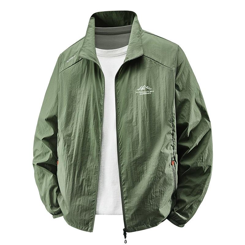 

Мужская летняя куртка Ice Silk Thin Breathable, устойчивая к ультрафиолетовому излучению, мужской солнцезащитный костюм для рыбалки на открытом воздухе L