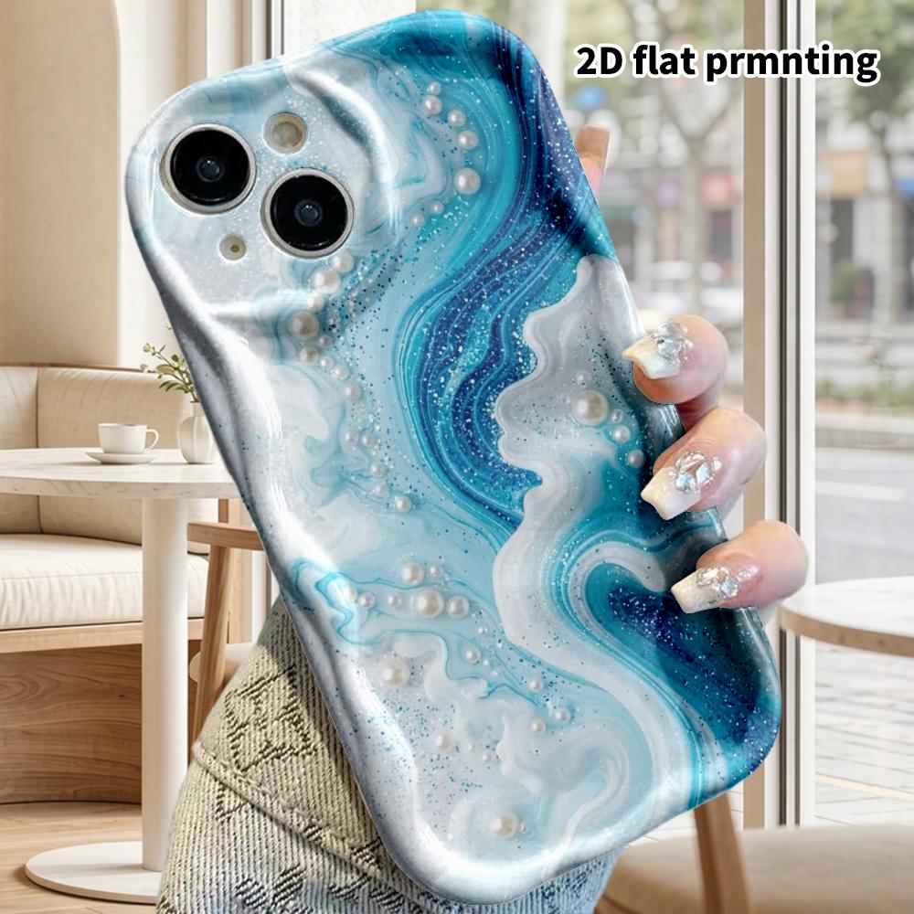 Phone Case: 2D Flat Design Suitable for iPhone 18 17 16 15 14 13 Pro Protective Case, Couple Style, Pearl Art, Christmas and Halloween Gifts
