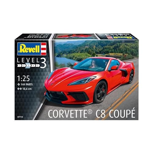 German Revell 1/25 Corvette Stingray C8 Coupe Plastic Model Kit 07714