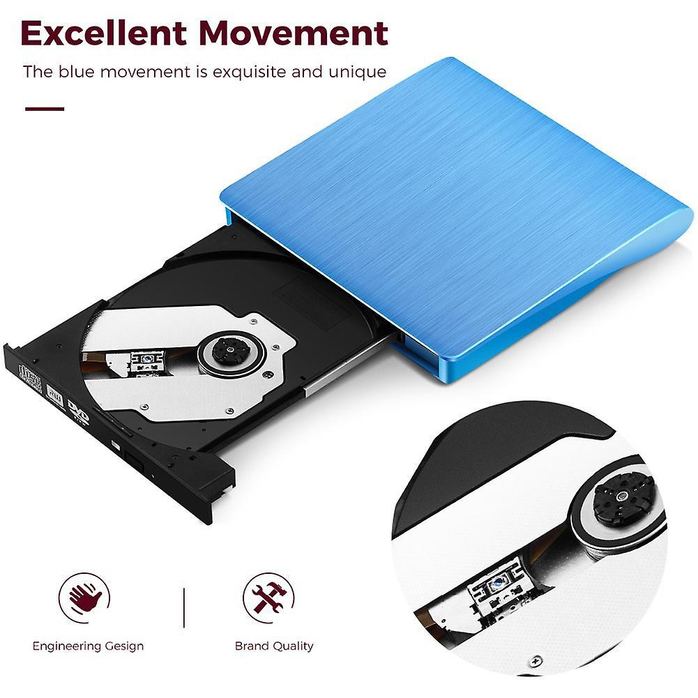 External DVD Optical Drive USB 3.0 DVD Player Type-C DVD ROM Reader Writer Disk Drive