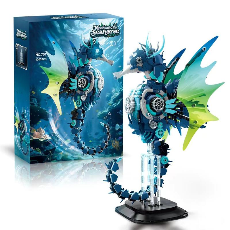High-Quality [1003Pcs] High-Quality Cyberpunk High-Quality Mechanical High-Quality Seahorse High-Quality Building High-Quality Block High-Quality
