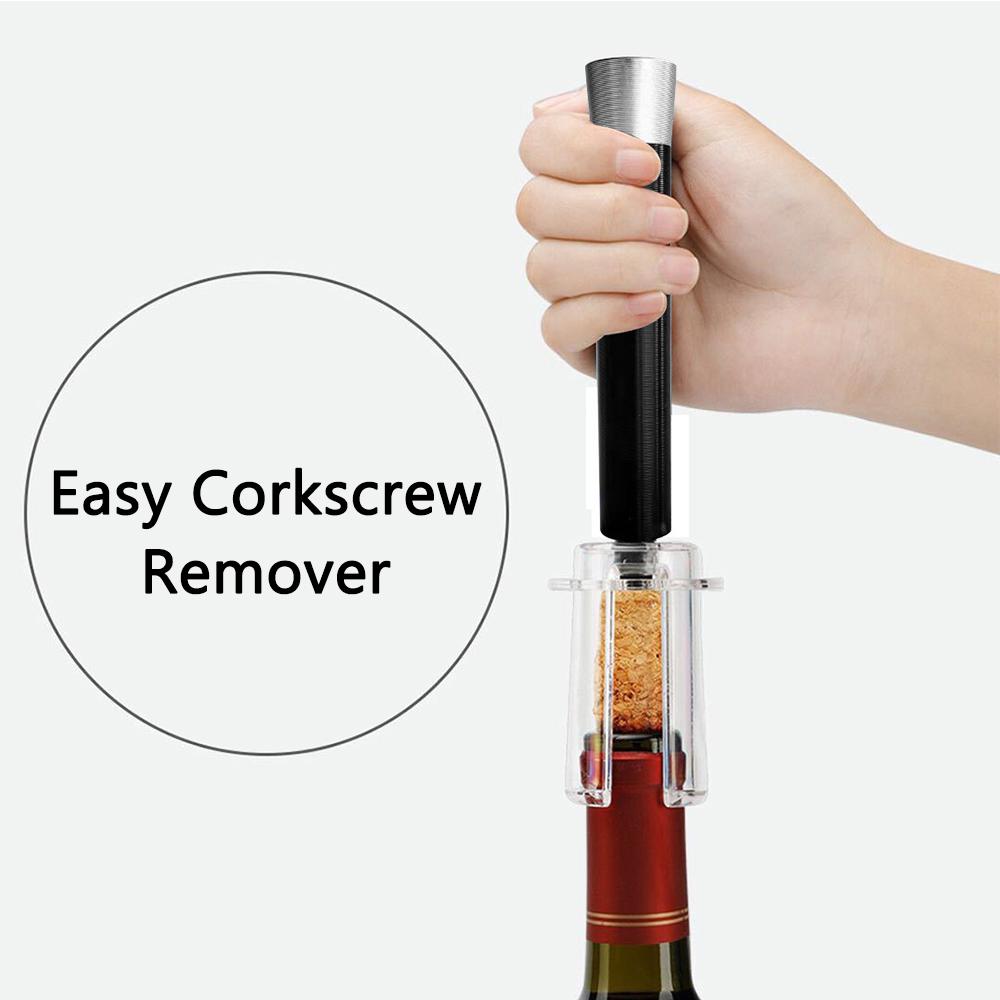 Stainless Steel Pin Air Pump Wine Bottle Opener Safe Portable Easy Cork Remover Bar Accessories Air Pressure Wine Corkscrew