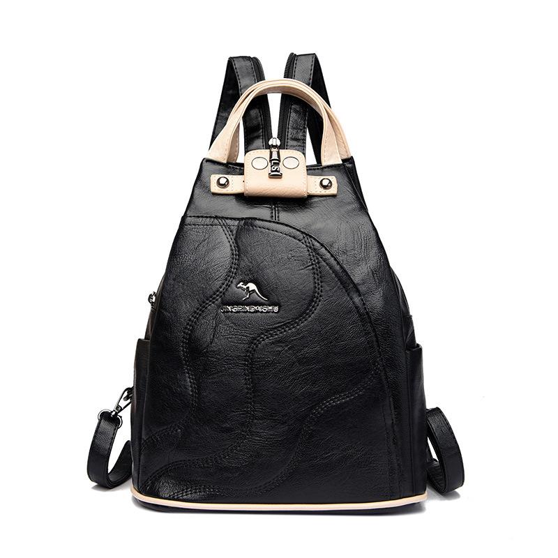 

New multifunctional backpack women s bag small backpack high-end shoulder bag breast bag color matching backpack