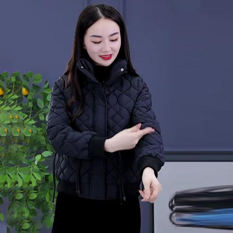 Winter Warm Stand Collar Down Cotton Coat Women Korean Loose Fashion Jacket