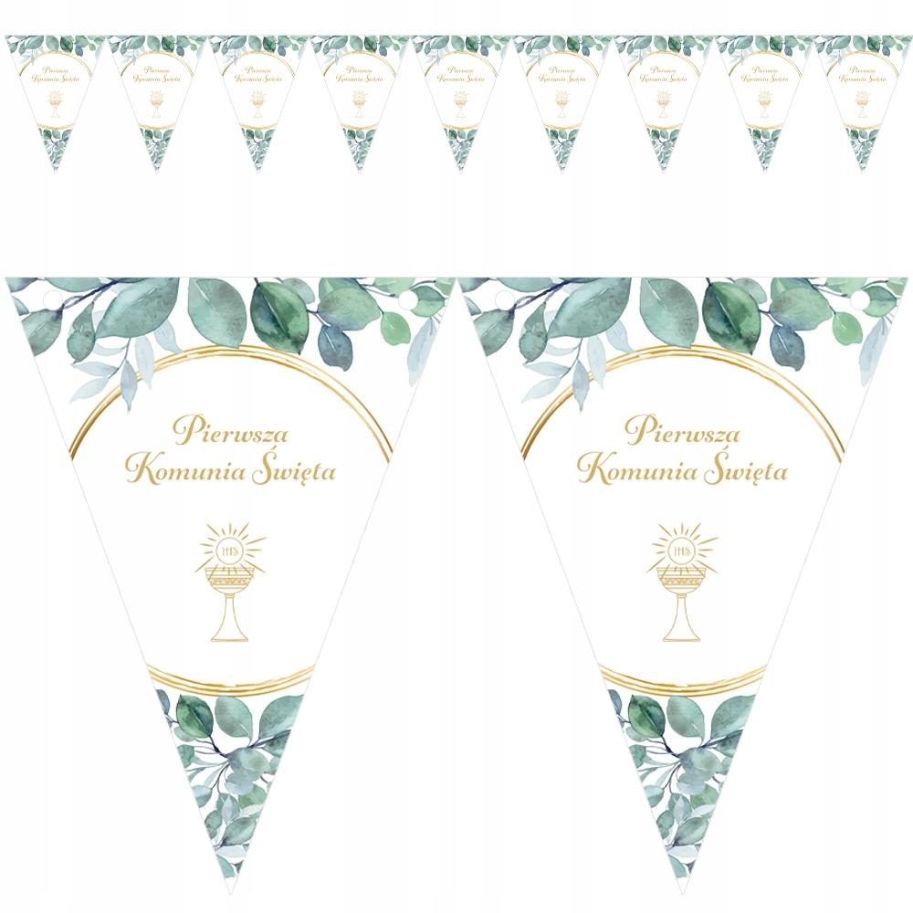 Communion Garland Decoration Banner Flags Holy Communion Boho Leaves Eucalyptus
