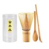 DFsucces Tea Ceremony Utensil Bamboo Tea Tea and Tea Matcha Powder Traditional Crafts for the Tea Ceremony 3-Piece Set 100-Standing Whisk, Spoon,