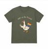 Rainbow Goose Pride Graphic T-Shirt Colorful Equality Support Tee