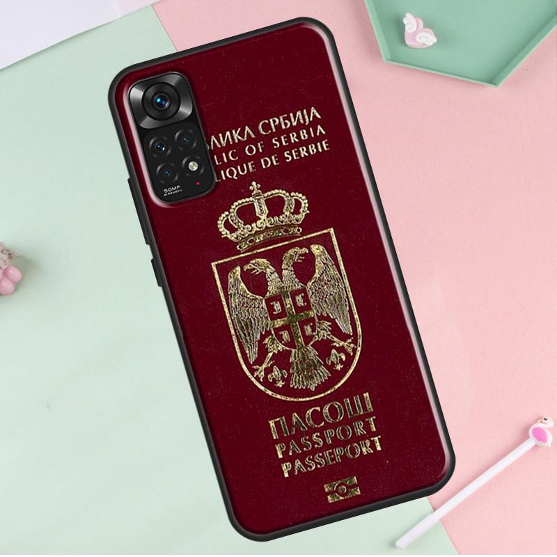 Srbská vlajka Kryt pro Redmi Note 12 Pro Plus pro Redmi Note 10 8 9 11 Pro 12S 11S 10S 9S 9C 10C 12C Pouzdro