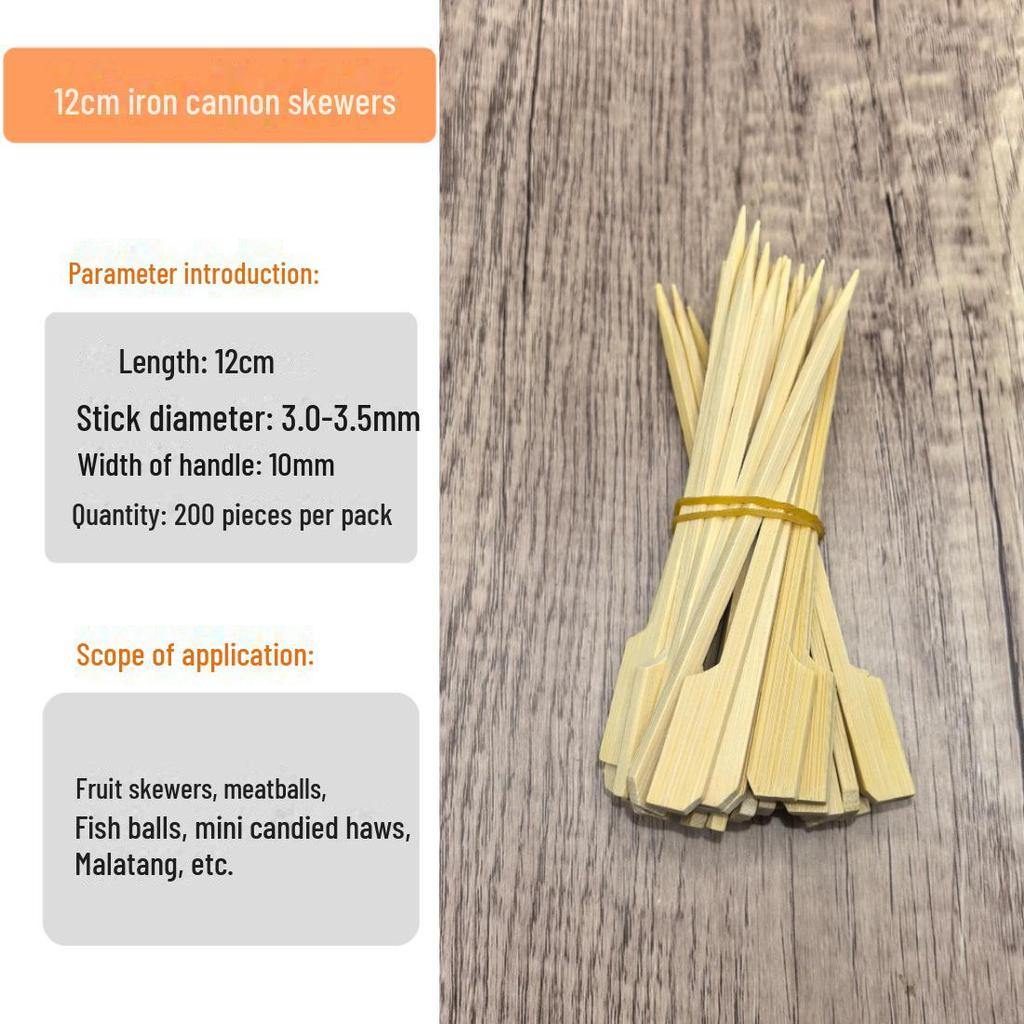 Internet Celebrity Bamboo Skewers: Perfect for Candied Haws, Oden, BBQ, Spicy Hot Pot, with Easy-Grab Handles
