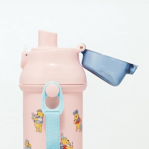 Skater Children's Water Bottle, 480ml, Direct Drinking, Plastic, One-Touch Operation, Dishwasher Safe, Made in Japan, Disney Winnie the Pooh Costume,