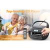 Portable CD Boombox with Cassette Player and Recorder CD Radio FM AM with Bluetooth and USB MP3,AC DC Power with Remote Control