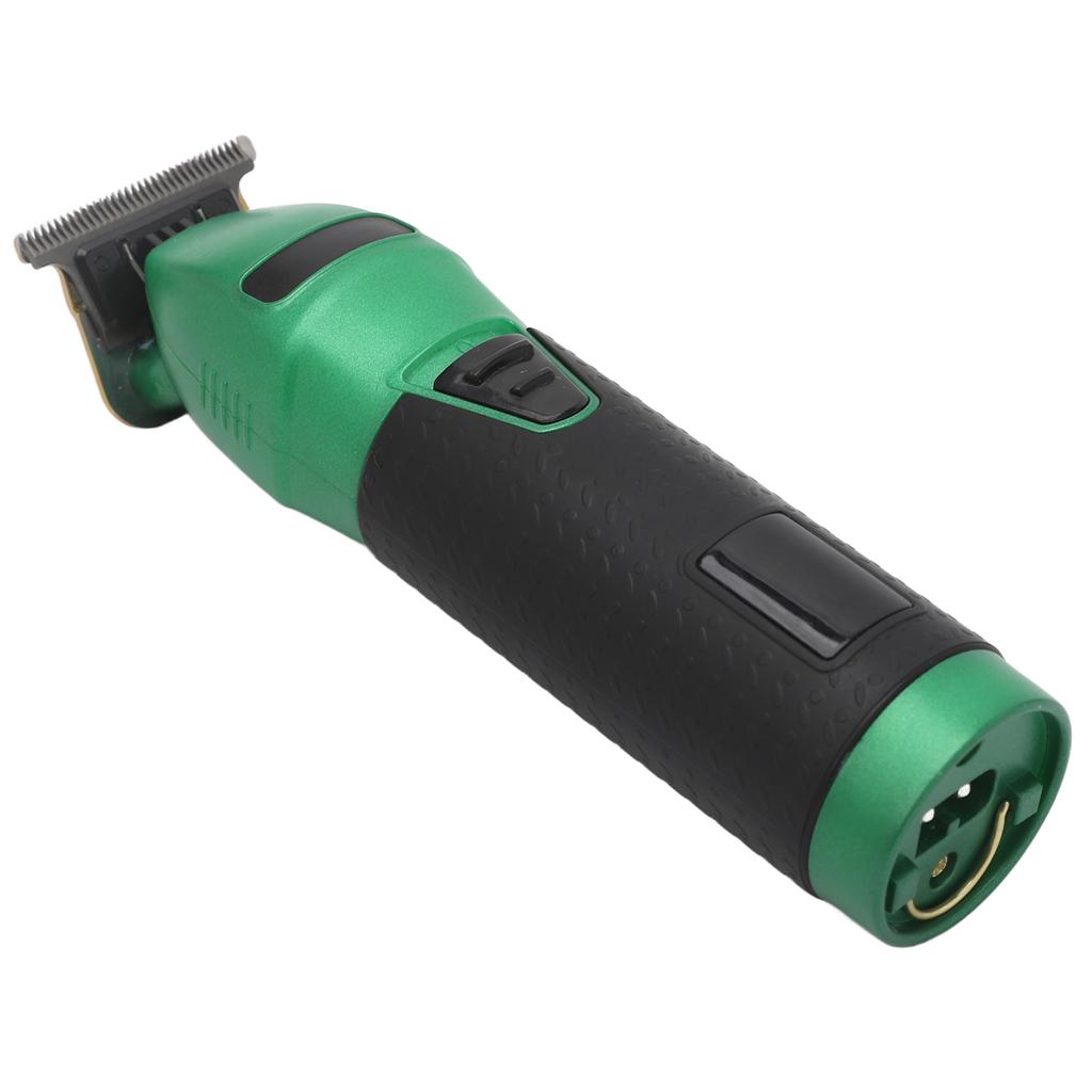 Electric Hair Clipper for Men Cordless Rechargeable LED Display Hair Cutting Trimmer with 4 Guide Comb Green Black