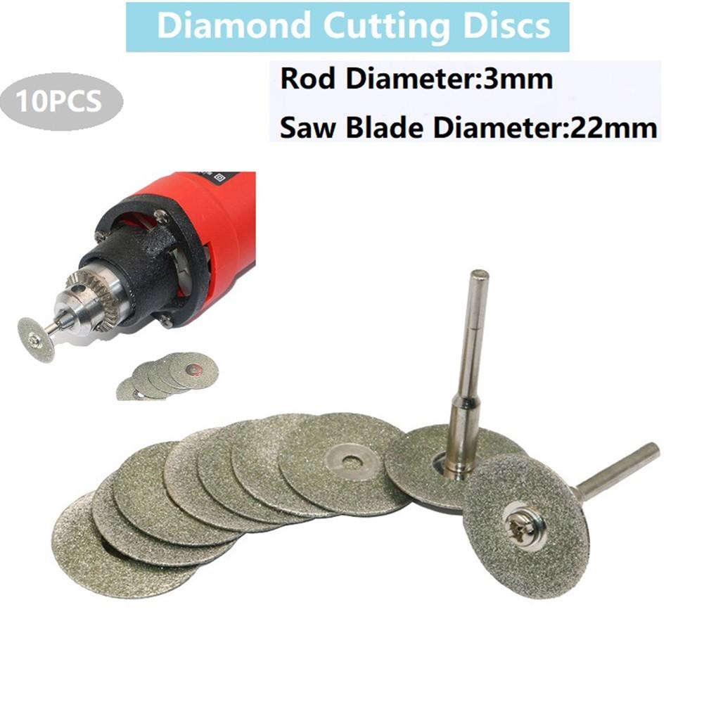 Thin and 10pcs Diamond Cutting Discs for Gem stones and Metal Cutting