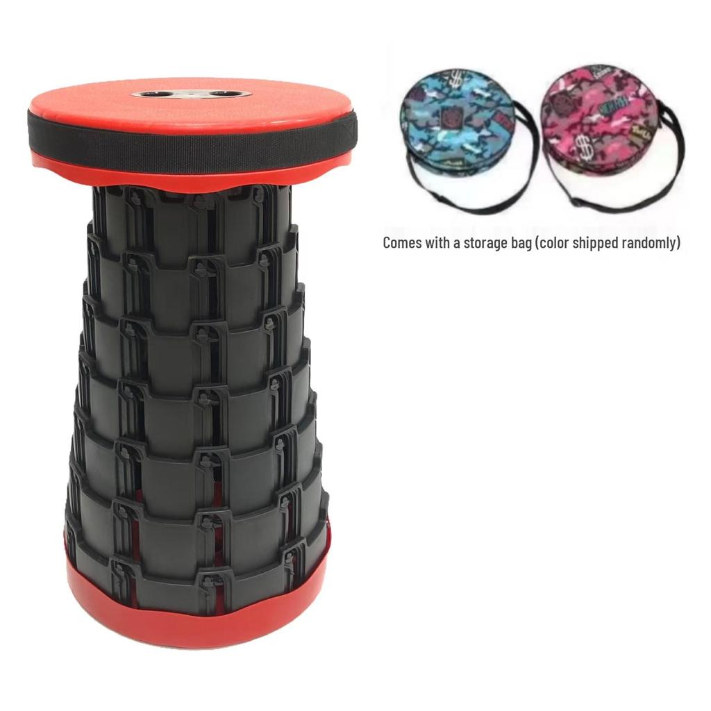 Portable Telescopic Rainbow Folding Stool - Adjustable for Outdoor, Fishing, and Travel.