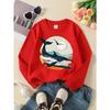 Unisex Crew Neck Fashion Sweatshirt , Autumn And Winter Western Style Top, Long Sleeved, Casual Multi Colored Option, Perfect For Little