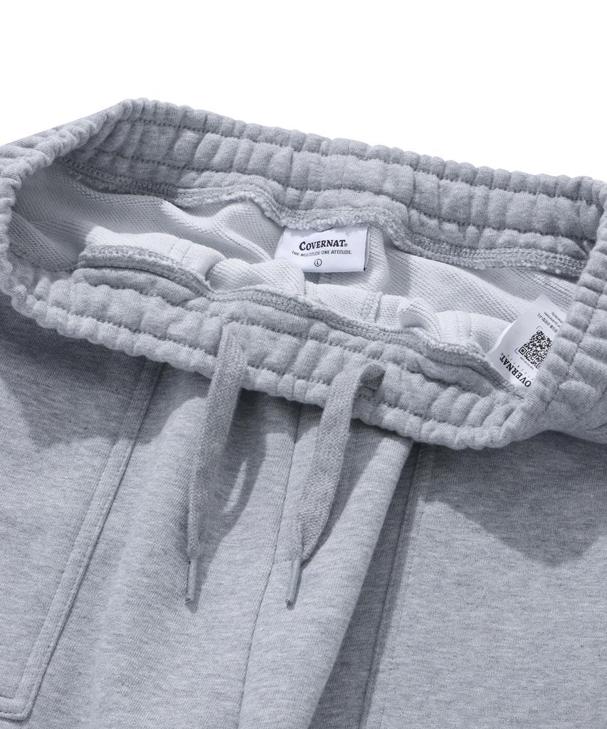 COVERNAT C Logo Sweat Wide Jogger Pants Melange Grey