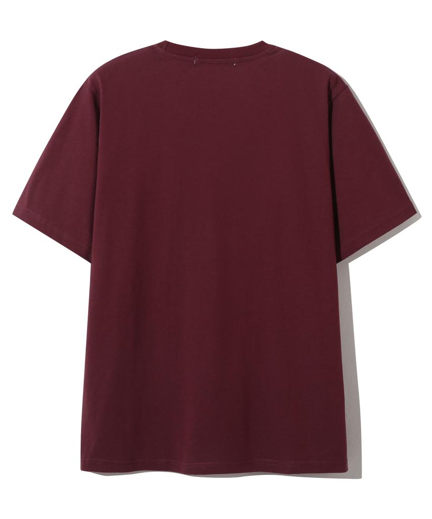 BASEMOMENT Layered Essential T-Shirt Wine