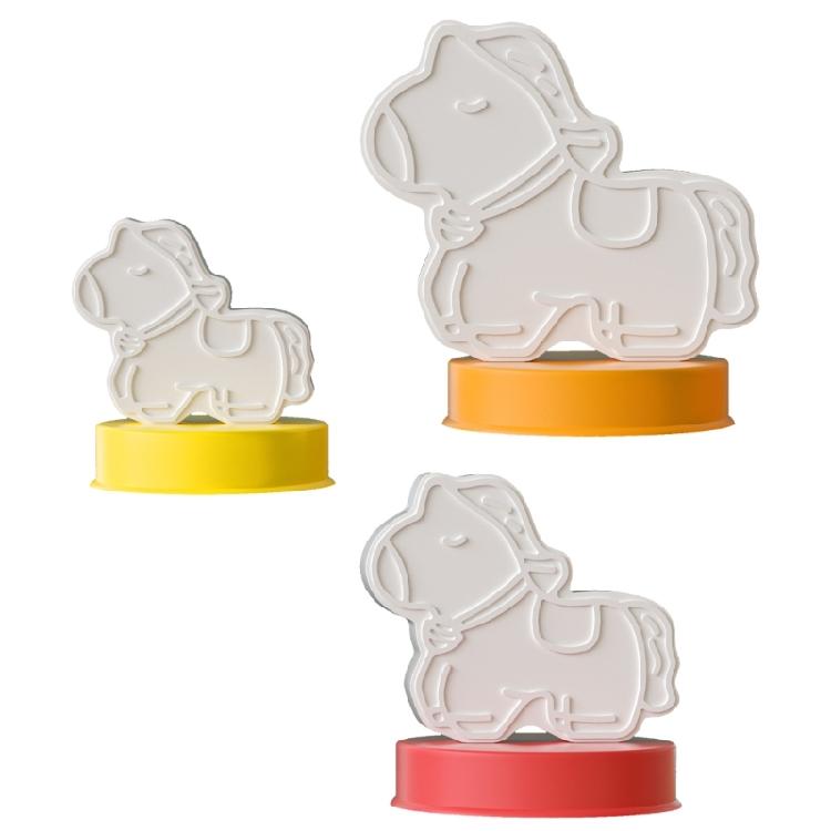 Silicone Horse Shaped Ornament Mold Desktop Decoration with Round Base Mould For Creative Handmade Enthusiasts