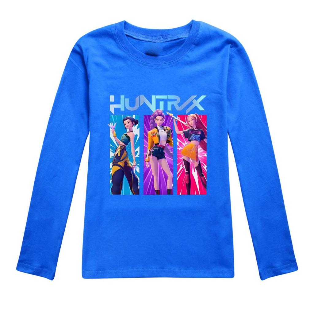 K Pop Dämonenjäger Langarm T-Shirts Rumi Mira Zoey Herbst Kinderbekleidung Niedliche Drucktops Geschenk Kinder Jungen und Mädchen Kinder Unisex T-Shirts