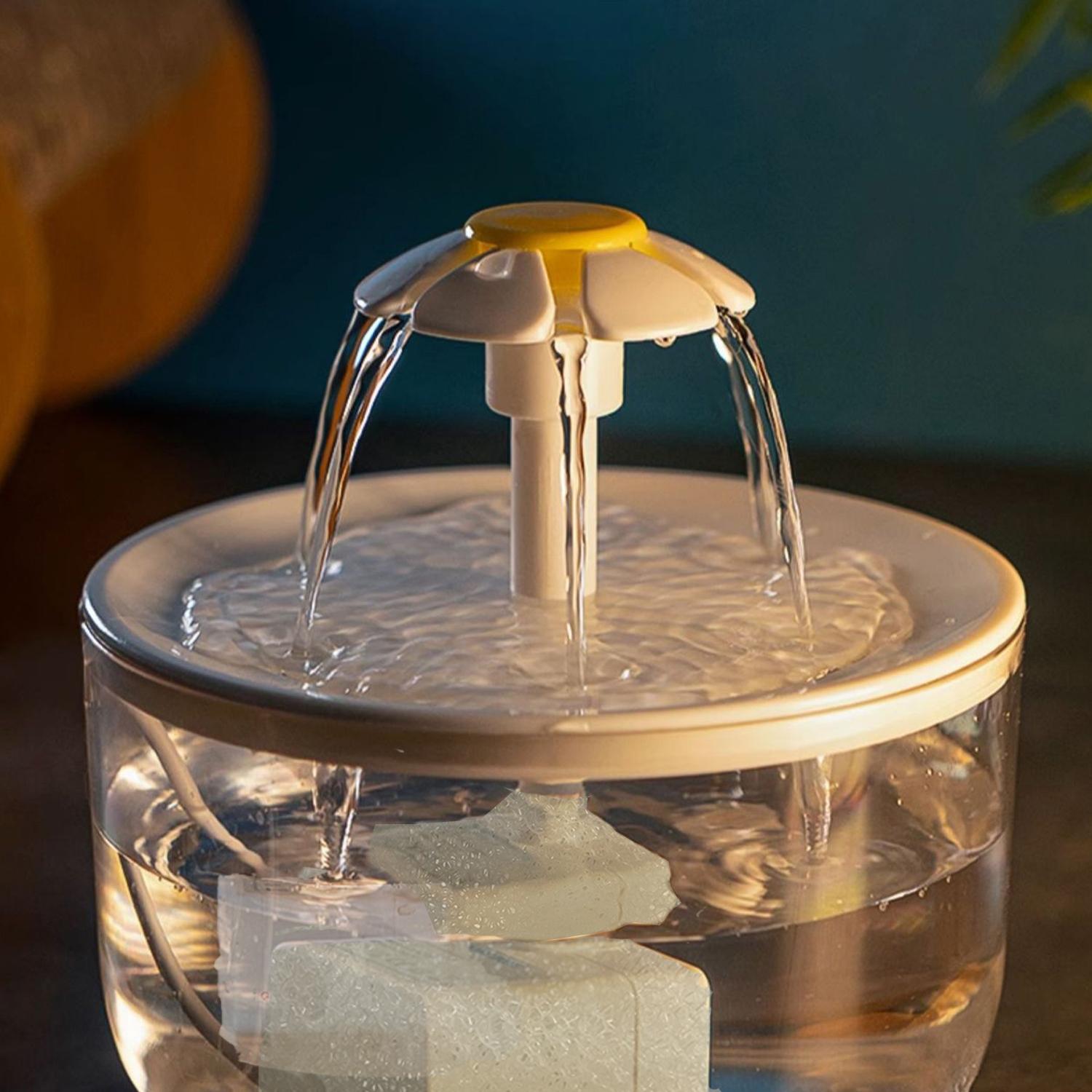 

Intelligent Pet Feeder Automatic Circulation Filter Large Capacity Silent Water Pump USB Power Supply No Water Auto Power Off белый