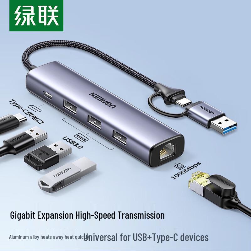 UGREEN USB-C to Gigabit Ethernet Hub