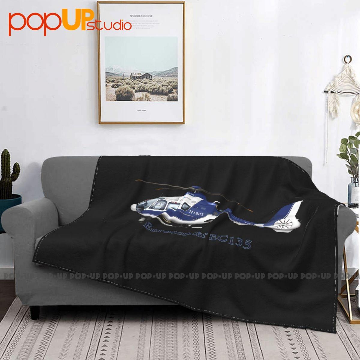 Eurocopter Ec135 Helicopter Blanket Warm On The Sofa Bedding Throws 40x50in