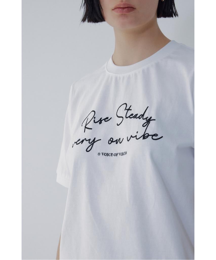 Bobeu Lettering Embroidery Ringer T-Shirt_White 7156240003