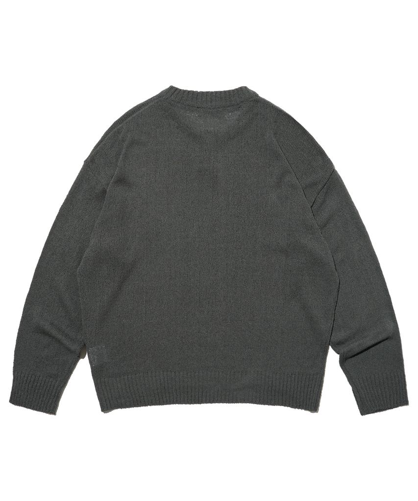 OTHERFITS City Boy Summer Henley Neck Knit (Charcoal)