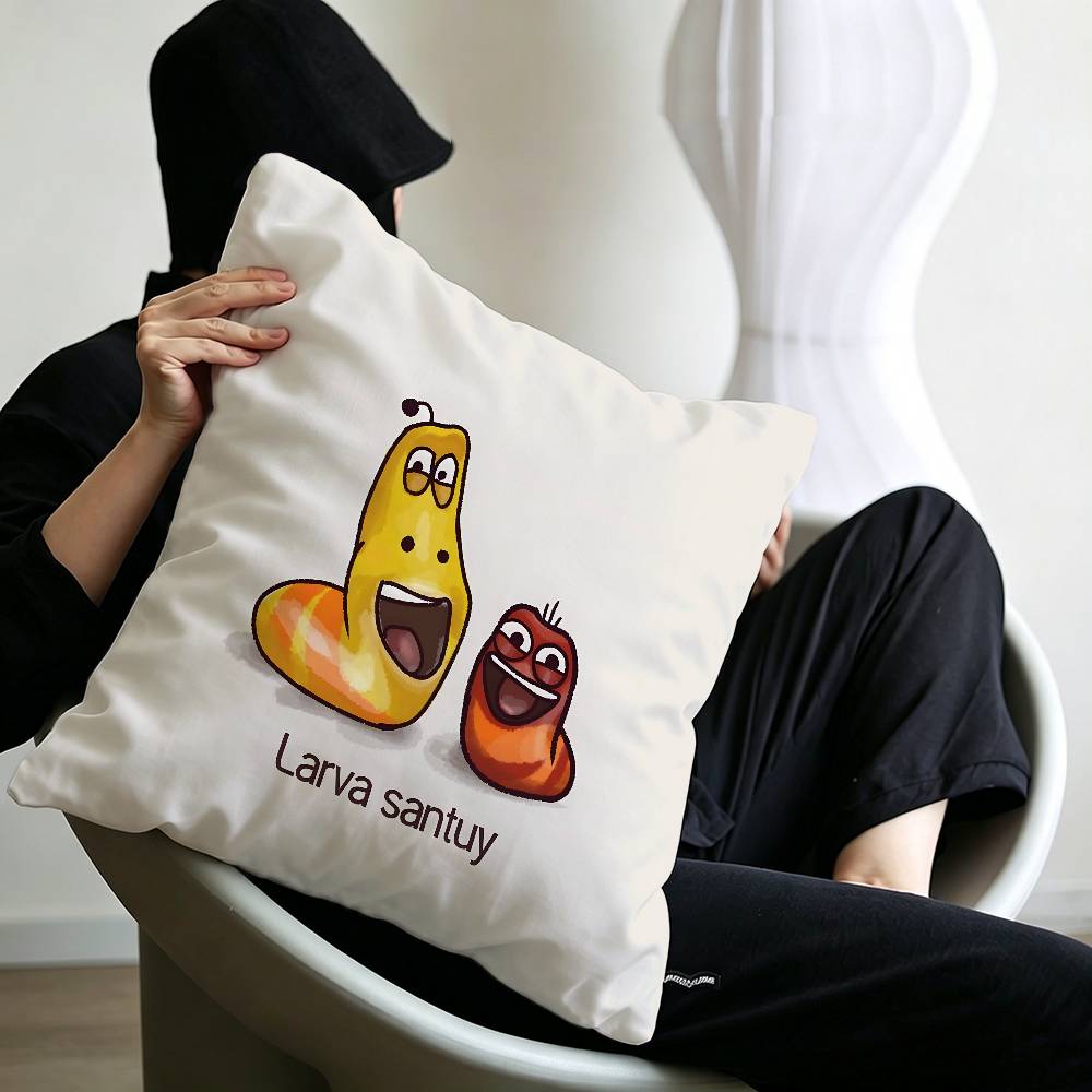 Funny L-Larva Cartoon Personalized picture text home decorative pillows Household Gifts 45x45cm