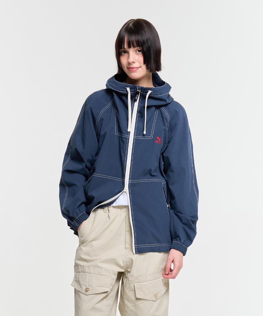 Aeca Stitch Hoodie Sports Jumper-Navy