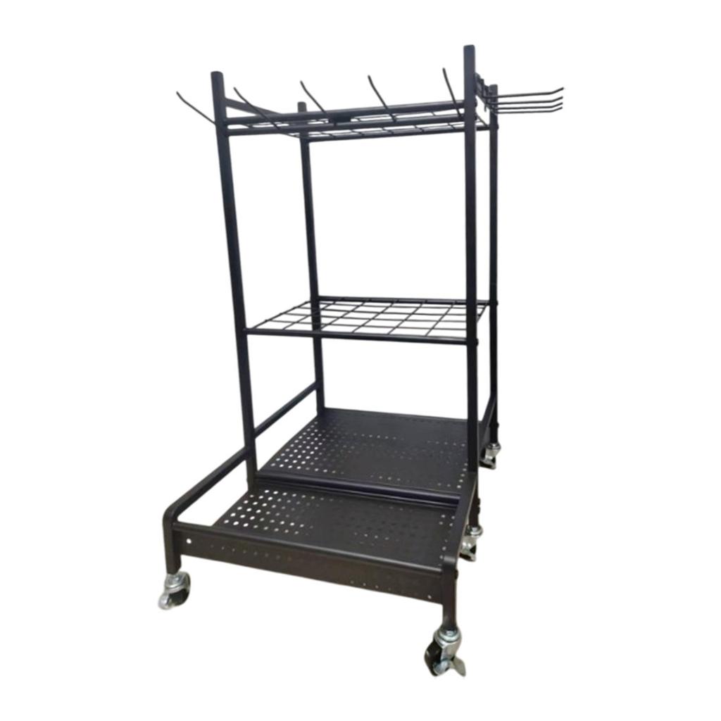 Yard Tool Steel Rack Storage Holder Organization Garden Patio Tool Organizer