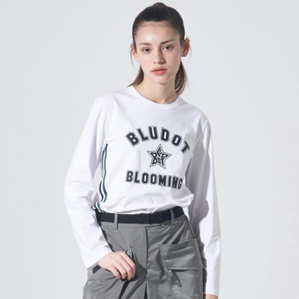 

Blu DoT Long Sleeve T shirT Graphic prinT Wh 090