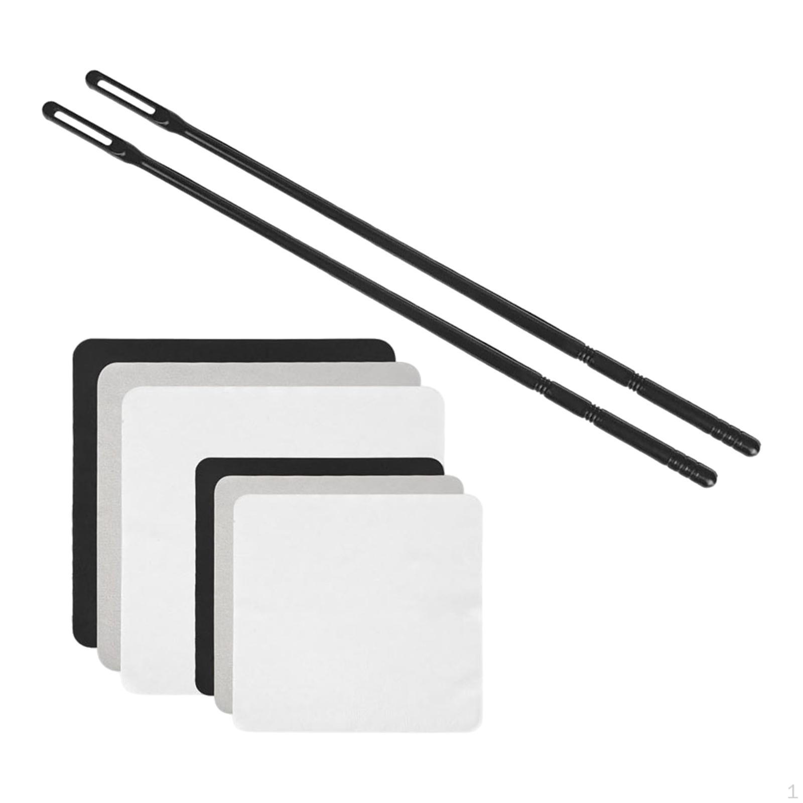 

Flute Cleaning Kit Cleaner Set Dustproof Polishing Cloths Portable Practical 2 Rods & 6