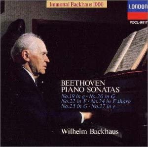 

CD WILHELM BACKHAUS - Beethoven: P Sonata 19th POCL9917 London Records 1997 Japan Classical Used