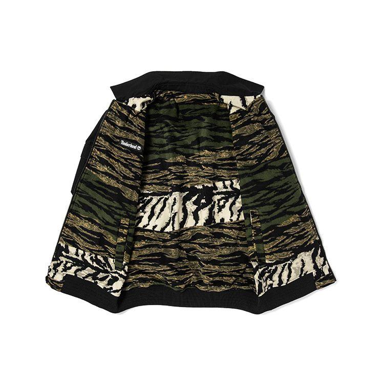 Timberland New Year Camouflage Tiger Stripe Reversible Fleece Jacket Unisex Jacket Black A27F5-001