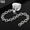 925 Sterling Silver Fashionable And Exquisite Heart Bracelet Gift Jewelry